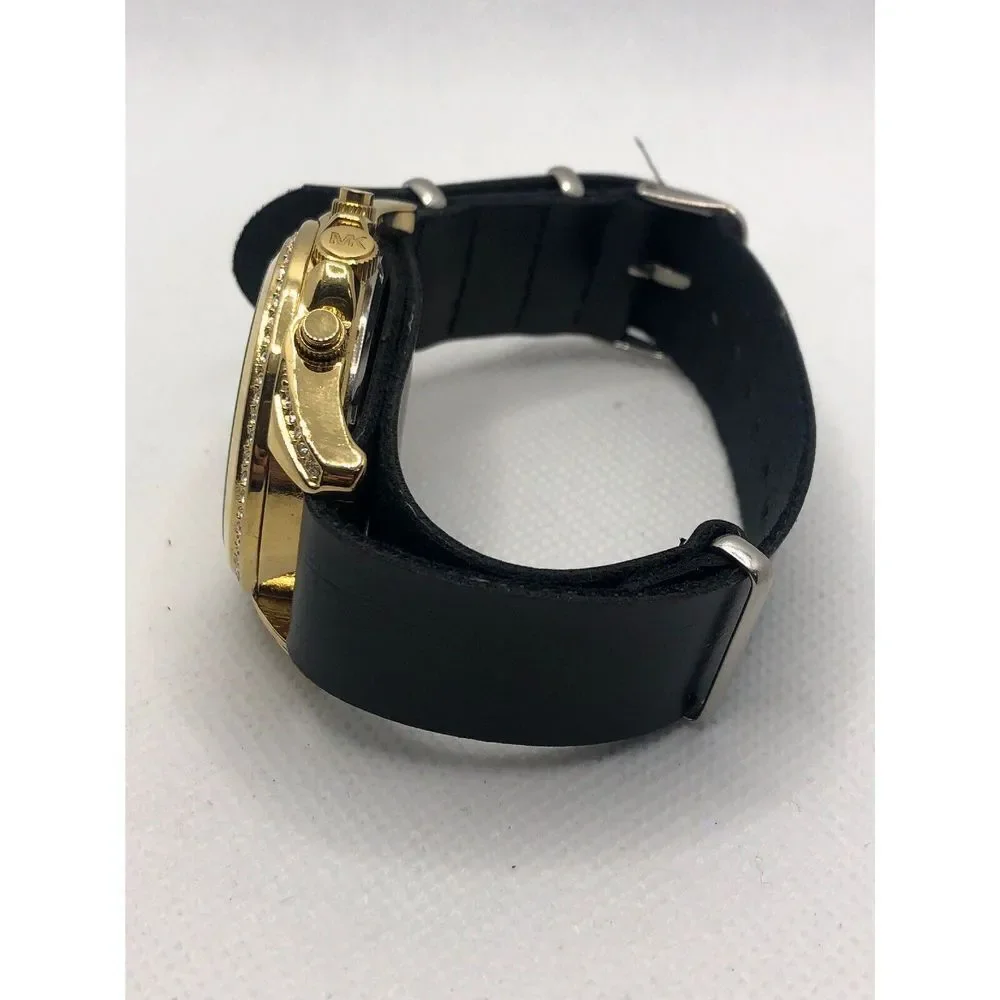 Michael Kors MK5166 Women Leather Analog Dial Quartz Watch W/ Custom Band XX287
